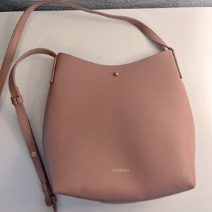 Samara Vegan Leather Shoulder Bag - Peony